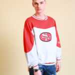 Grauer sportlicher Pullover L