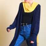 Streifen Strick Jacke M