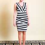 Gestreiftes Kleid M
