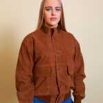 Braune Wildlederjacke XXL
