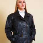Schwarze Lederjacke M