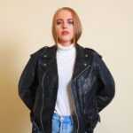 Schwarze Lederjacke S