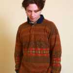 Braunes Langarmshirt L