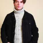 Schwarze Jeansjacke XL