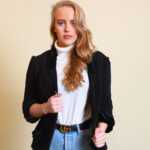 Blazer mit Samtkragen M