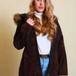 Wildlederjacke mit Kunstfell M