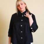 Lockere Leinen Jacke XXL