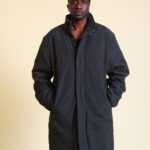 Schwarzer langer Mantel XXL