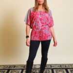 Tunika Shirt mit Schnürung L