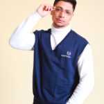 Blauer Pullunder XL