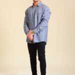 Graues Oversize-Hemd XL