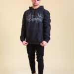 Schwarzer Buddha Kapuzenpulli S