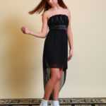 Schulterfreies Cocktailkleid M