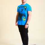 Blaues Tom Tailor T-shirt mit Print L