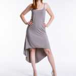 Graues Sommerkleid mit Spaghettiträgern, Fluxus XS