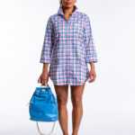 Blockprint Hemdkleid langarm im 80's Style, Adidas XL