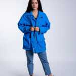Blaue Skijacke XL