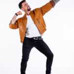 Cognac Lederjacke L
