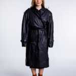 Vintage Leder Trench coat L