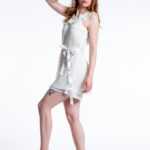 Leichtes Cocktailkleid mit süsser Spitze und Falten Look., Freeway L