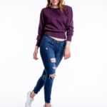 Upcycled Pulli mit ausgeschnittenem Rücken, Levis Red S
