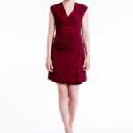 Elegantes Kleid fürs Büro und Freizeit mit schwarzem Einsatz am Rücken und Asymetischem Schnitt, Vero Moda S