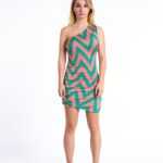 One Shoulder Kleid im Zickzack Muster. Neu mit Etikett Neupreis liegt bei 95,00 €., Loila M