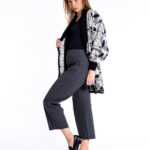 Strickjacke mit abstraktem Muster S