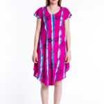 Sommerkleid im indischen Style mit Batikmuster und Stempeltechnick, Handmade in India One Size