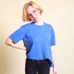 Blauer Baumwolle Pullover XL