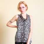 Bunter Seide Pullover L