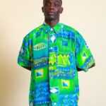 Bunter Seide Pullover M