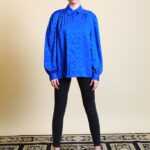 Blaue Bluse S