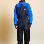 Schwarz-blauer Overall L