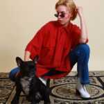 Rotes Seidenhemd L