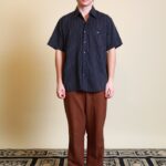 Schwarzes Lacoste-Hemd XL