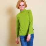 Grüner Rollkragenpullover S