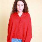 Rotes Multifunktionsoberteil & Schal M