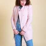 Cremefarbener Mantel S