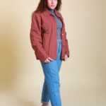 Schwarze Cordjacke XS