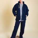 Fleecejacke in Navy blau S