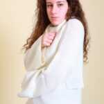 Strickpullover mit Rollkragen L