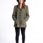 Oversize Blazer im Landhausstil mit Samtkragen, canda XL