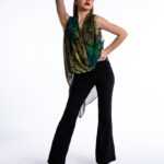 WE LOVE ANIMAL PRINT - Asymmtrischer Schnitt mit Schneppe und leicht transparentem Stoff., Romeo & Juliet M
