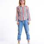 Gestreifte Lacoste Bluse in Vintage Stil., Lacoste M