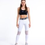 Sportleggins mit Netz an den Knien, Neu mit Etikett von der Puma Collection - White Mash, Puma M