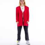 Eleganter oversized Blazer aus reiner Seide, mit 3 Knöpfen, leicht tailliert mit dünnem Schulterpolster, Vintage M