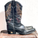Cowboy-Stiefel mit Stickmuster 43