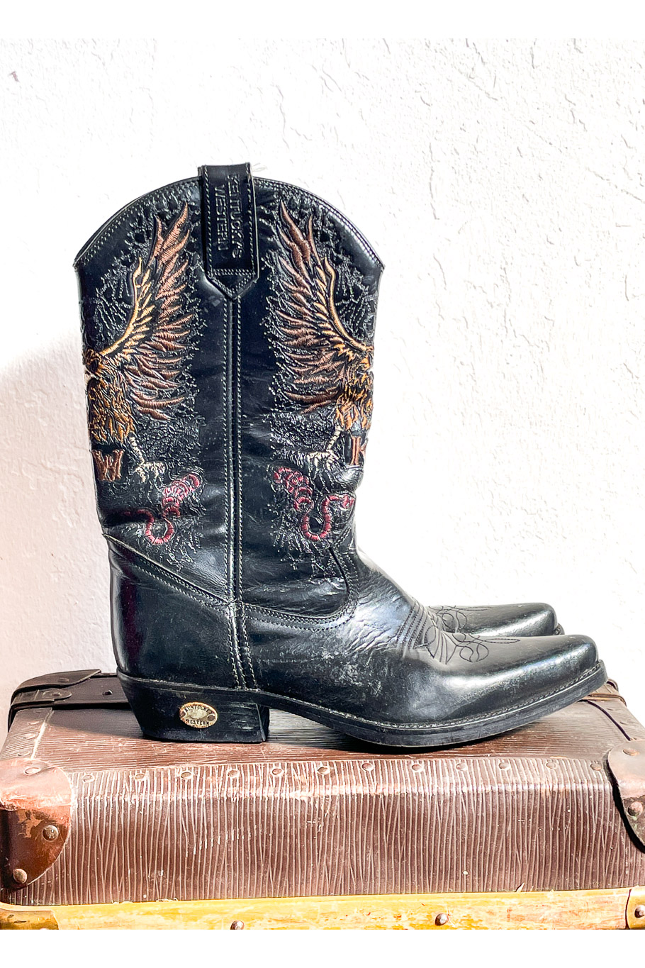 Cowboy-Stiefel mit Stickmuster 43 – Bild 1