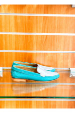 Damen Slipper Blau/Weiß 35 – Bild 3
